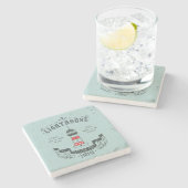 vuurtoren Gids voor thuis Poster Stenen Onderzetter (Zijkant)