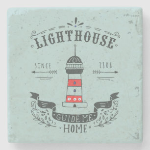 vuurtoren Gids voor thuis Poster Stenen Onderzetter