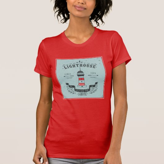 vuurtoren Gids voor thuis Poster T-shirt (Voorkant)