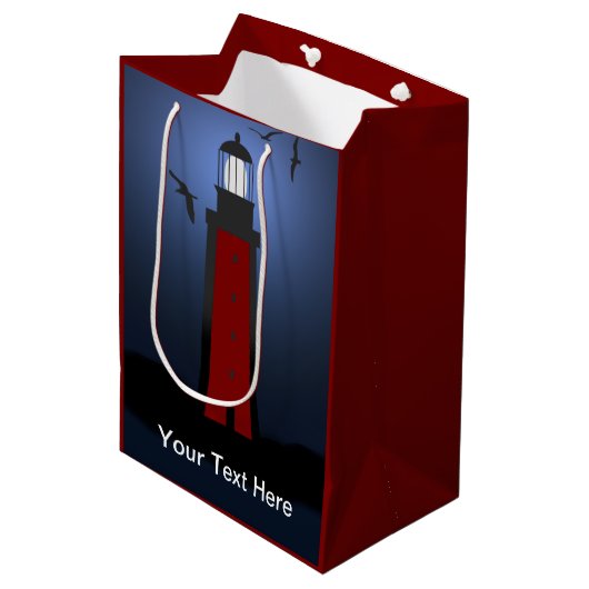 vuurtoren Gift Bag Medium Cadeauzakje (Voorkant Gekanteld)