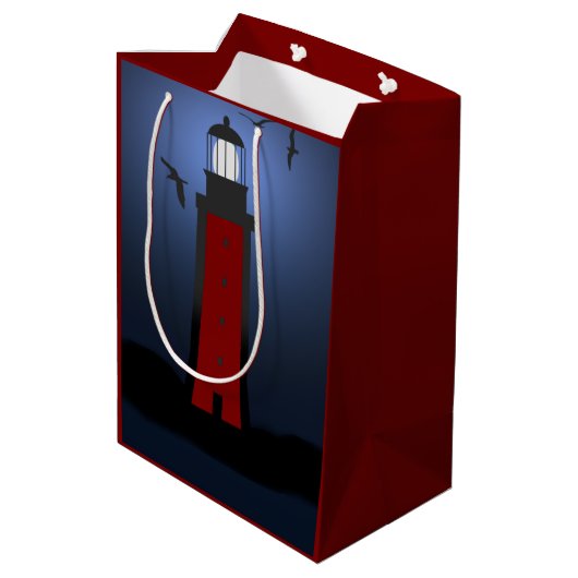vuurtoren Gift Bag Medium Cadeauzakje (Achterkant Gekanteld)