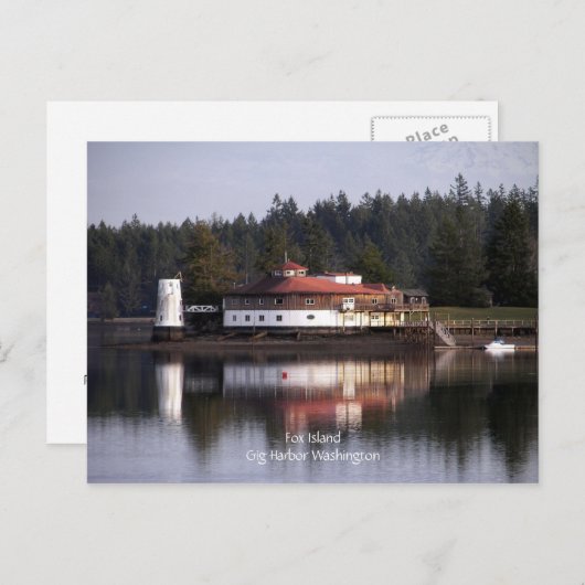 vuurtoren, Gig Harbour Washington Briefkaart (Voorkant / Achterkant)