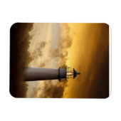 Vuurtoren gloeien onder Dramatische hemel Magneet (Horizontaal)