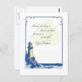 Vuurtoren God Vader, Vaderdag Briefkaart (Voorkant / Achterkant)