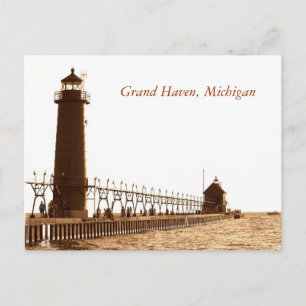 vuurtoren, Grand Haven, Michigan Briefkaart