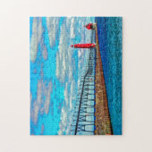 Vuurtoren Grand Haven Pier Michigan. Legpuzzel (Verticaal)