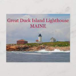 Vuurtoren Great Duck Island, Maine ansichtkaart Briefkaart