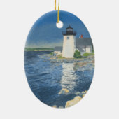 Vuurtoren Grindle Point Keramisch Ornament (Achterkant)