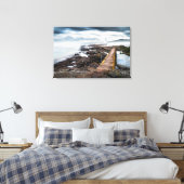 vuurtoren | Grote vuurtoren van Marais Minnesota Canvas Afdruk (Insitu (Slaapkamer))