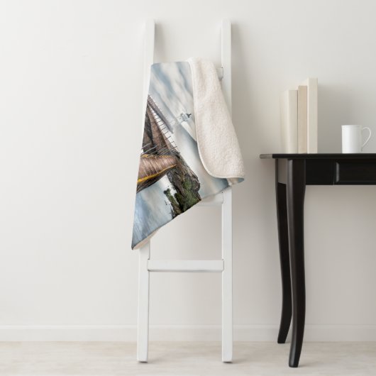 vuurtoren | Grote vuurtoren van Marais Minnesota Sherpa Deken (In situ)