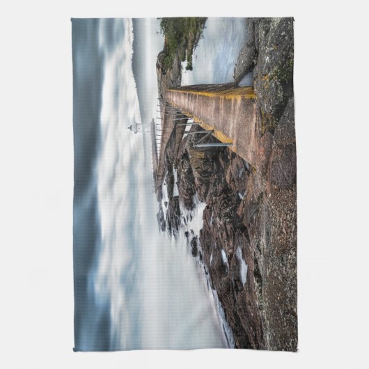 vuurtoren | Grote vuurtoren van Marais Minnesota Theedoek (Verticaal)