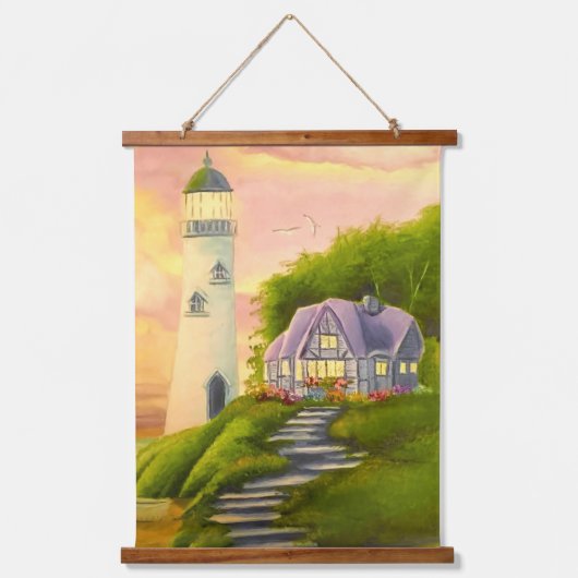 vuurtoren hangend wandkleed (Voorkant)