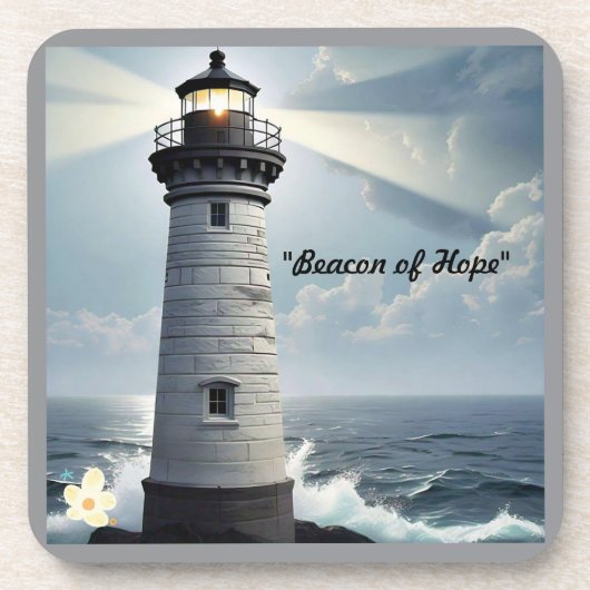 "Vuurtoren Haven" Bier Onderzetter (Voorkant)