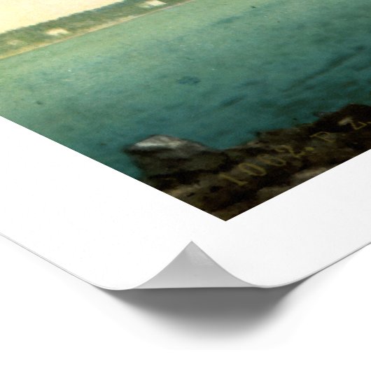  vuurtoren, haven Le Vieux, Cannes Poster (Hoek)