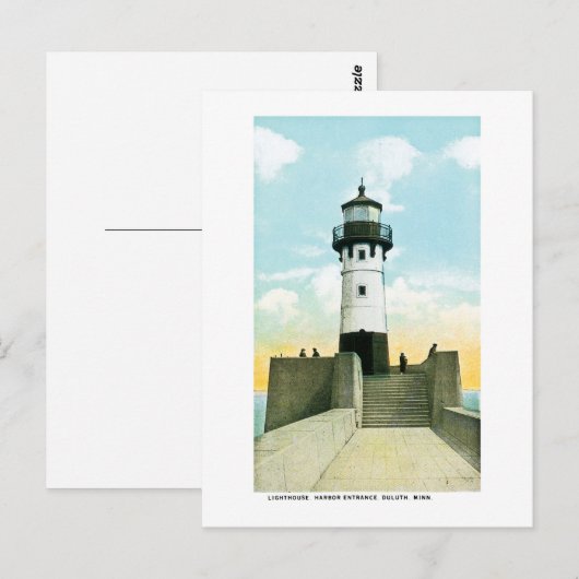 Vuurtoren, haveningang, Duluth, Minnesota Briefkaart (Voorkant / Achterkant)