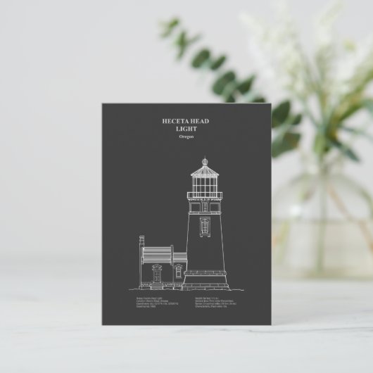 Vuurtoren Heceta Head - Oregon - PD Briefkaart (Staand voorkant)