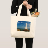 Vuurtoren Huron-strandzak Grote Tote Bag (Voorkant (product))
