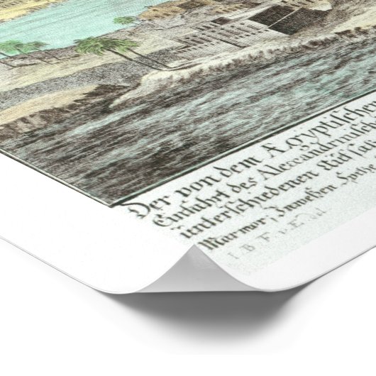 vuurtoren in Alexandrië, gebouwd door Ptolemy de G Poster (Hoek)