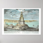 vuurtoren in Alexandrië, gebouwd door Ptolemy de G Poster (Voorkant)