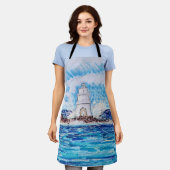 Vuurtoren in Blauw Schort (Gedragen)