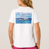 Vuurtoren in Blauw T-shirt (Achterkant)