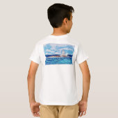 Vuurtoren in Blauw T-shirt (Achterkant volledig)