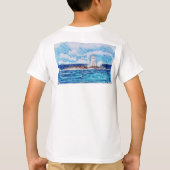 Vuurtoren in Blauw T-shirt (Achterkant)