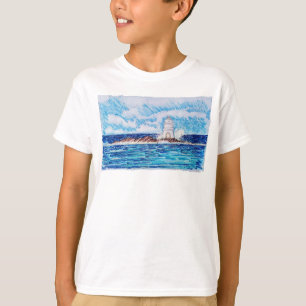 Vuurtoren in Blauw T-shirt