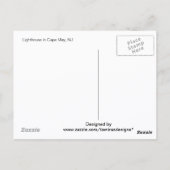 Vuurtoren in Cape May, NJ Briefkaart (Achterkant)