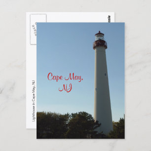Vuurtoren in Cape May, NJ Briefkaart