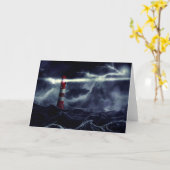 vuurtoren in de digitale illustratie van het storm kaart (Gele Bloem)