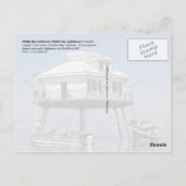 vuurtoren in de middenbaai (Mobile Bay), Alabama Briefkaart (Achterkant)