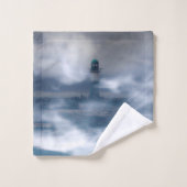 Vuurtoren in de storm - Oostzee-Zee Bad Handdoek (Wasdoekje)