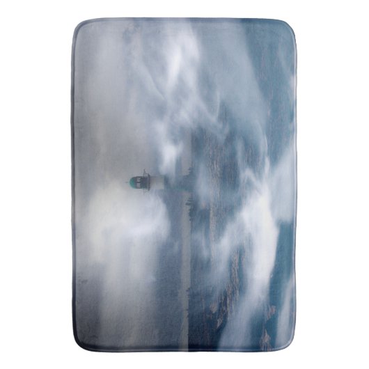 Vuurtoren in de storm - Oostzee-Zee Badmat (Voorkant Verticaal)