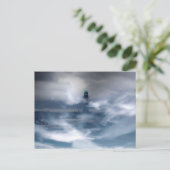 Vuurtoren in de storm - Oostzee-Zee Briefkaart (Staand voorkant)