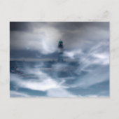 Vuurtoren in de storm - Oostzee-Zee Briefkaart (Voorkant)