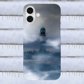 Vuurtoren in de storm - Oostzee-Zee Case-Mate iPhone Case