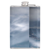 Vuurtoren in de storm - Oostzee-Zee Heupfles (Achterkant)