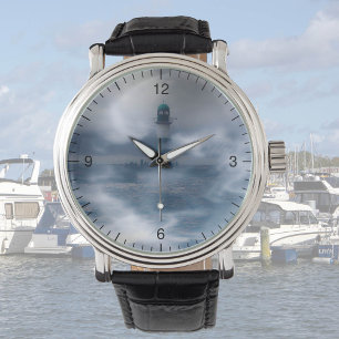 Vuurtoren in de storm - Oostzee-Zee Horloge