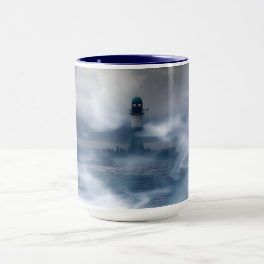 Vuurtoren in de storm - Oostzee-Zee Mok (Midden)