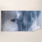 Vuurtoren in de storm - Oostzee-Zee Strandlaken (Voorkant)