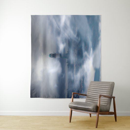 Vuurtoren in de storm - Oostzee-Zee Wandkleed (In situ)