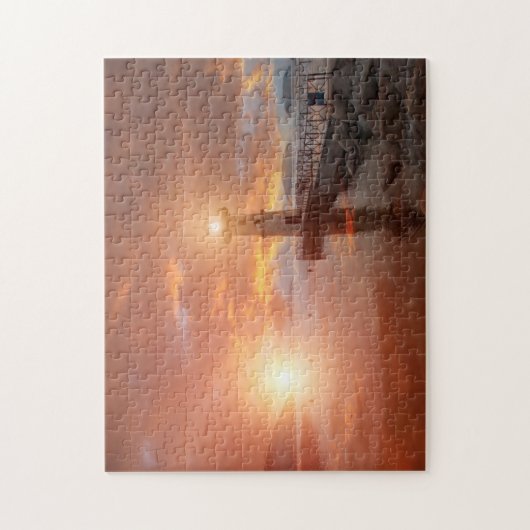 Vuurtoren in de Sunset Legpuzzel (Verticaal)