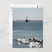 Vuurtoren in de Winter Briefkaart (Voorkant / Achterkant)