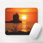 vuurtoren in de zonnemousepad muismat (Met muis)