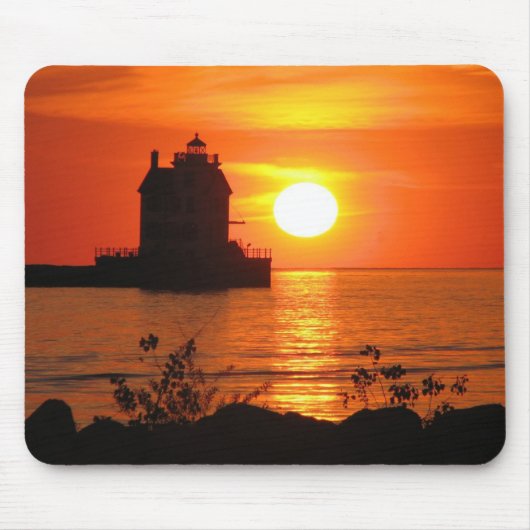 vuurtoren in de zonnemousepad muismat (Voorkant)