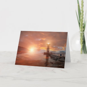 Vuurtoren in de Zonsondergang Kaart