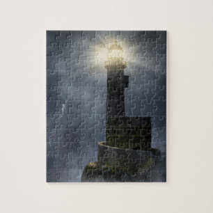 vuurtoren in een Storm Legpuzzel