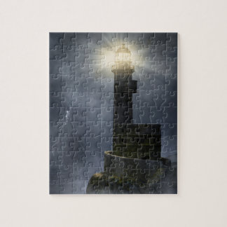 vuurtoren in een Storm Legpuzzel