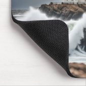 Vuurtoren in een Storm Muismat (Hoek)